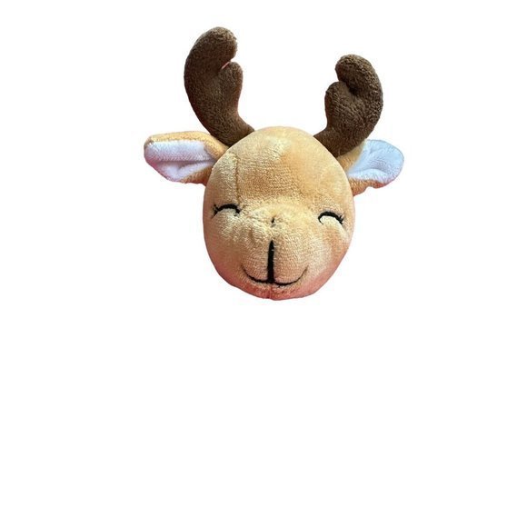 Reindeer Lovey Security Blanket Red Snowflakes Christmas HB 12"x 13" Minky - Picture 3 of 7